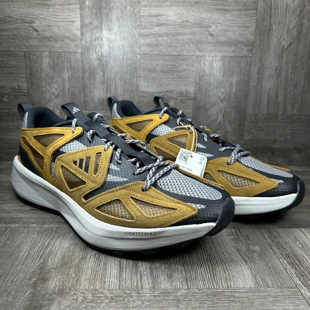 Adidas Kantai Trail Mens Size 13 Mustard Yellow Black Hiking NEW JQ8229